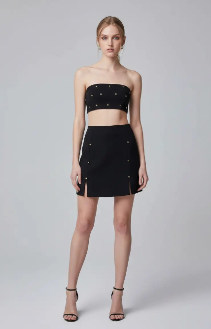 Crystal High-Waist Skirt Moniique Brand