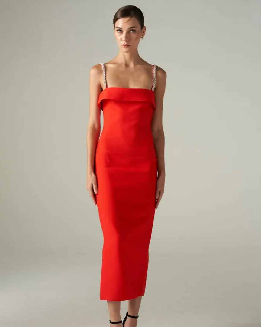 Lover Dress Strap Red