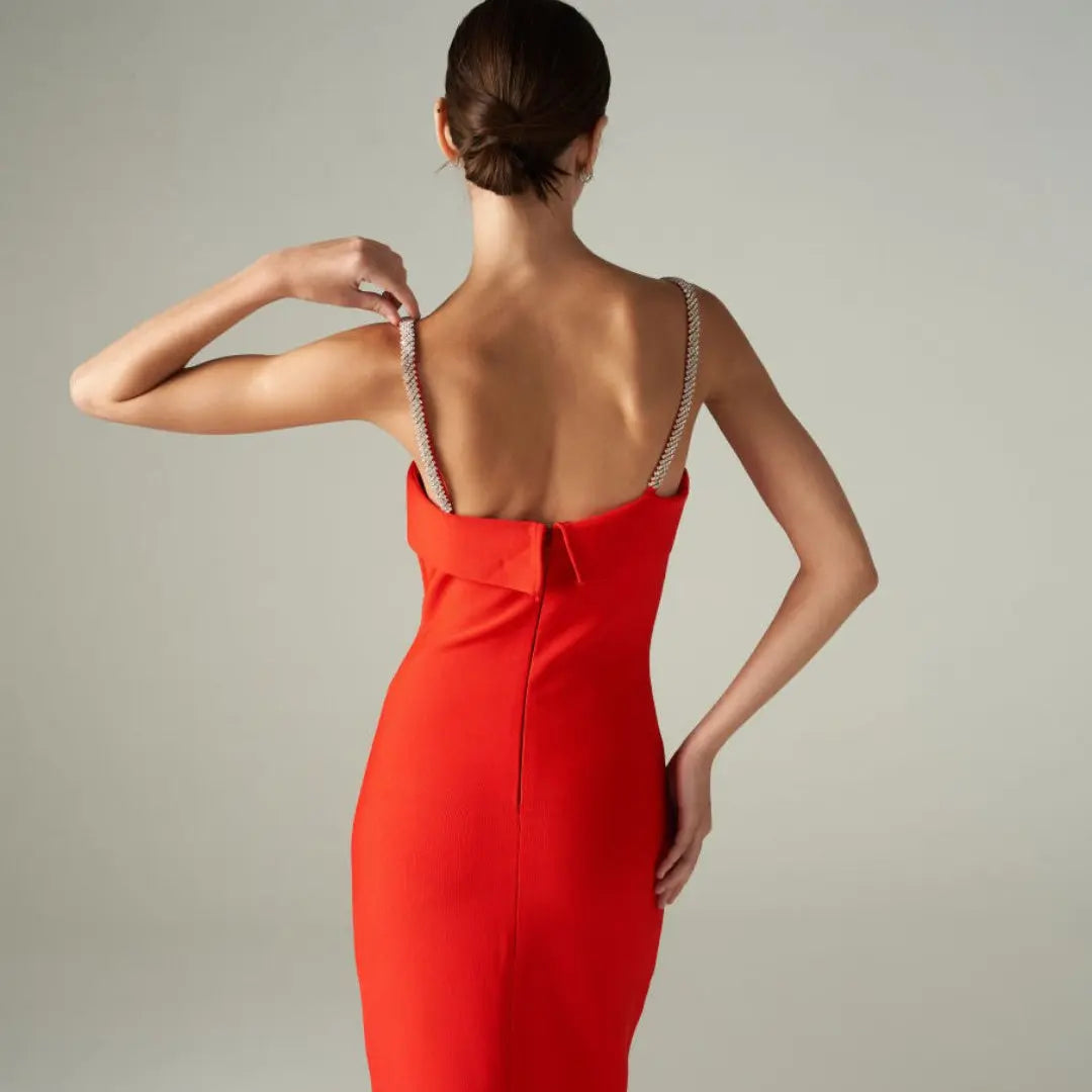 Lover Dress Strap Red